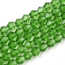 Biconice Sticla 4x4mm Lime Green