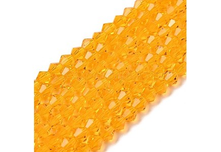 Biconice Sticla 6x6mm Orange
