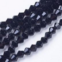 Biconice Sticla 4x4mm Black Biconice Sticla 4x4mm Black