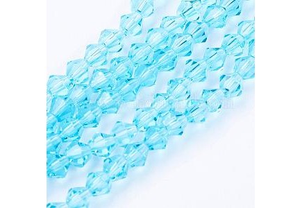 Biconice Sticla 4x4mm Lt Sky Blue