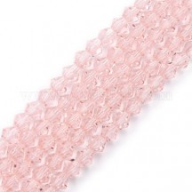 Biconice Sticla 4x4mm Pink