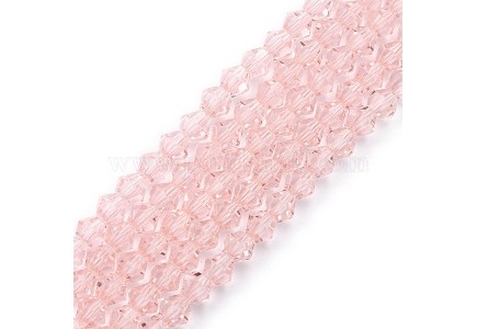 Biconice Sticla 4x4mm Pink