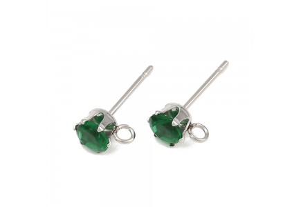 Tortite Cercei 304 Otel Inoxidabil Verde