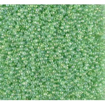 50 gr Preciosa 10/0 19001/41161 Transparent Green Rainbow