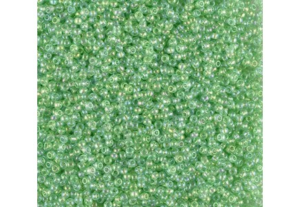 50 gr Preciosa 10/0 19001/41161 Transparent Green Rainbow