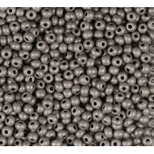50 gr *Preciosa 10/0 19001/16949 Dark Gray Metallic Dyed Chalkwhite