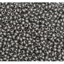 50 gr *Preciosa 10/0 19001/16749 Gray Metallic Dyed 	