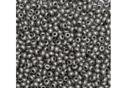 50 gr *Preciosa 10/0 19001/16749 Gray Metallic Dyed 	
