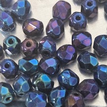 Margele Cehesti Fire-Polish 4mm 23980/21435 Jet Blue Iris Margele Cehesti Fire-Polish 4mm 23980/21435 Jet Blue Iris