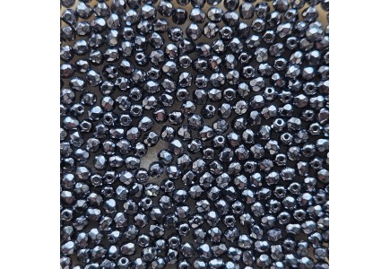 Margele Cehesti Fire-Polish Hematite 3mm L23980 Margele Cehesti Fire-Polish Hematite 3mm L23980