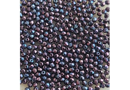 Margele Cehesti Fire-Polish 3mm LE23980 Luster Metallic Amethyst Jet Margele Cehesti Fire-Polish 3mm LE23980 Luster Metallic Amethyst Jet