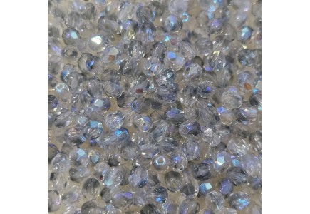 Fire Polish 4mm X30051 Crystal Sapphire AB