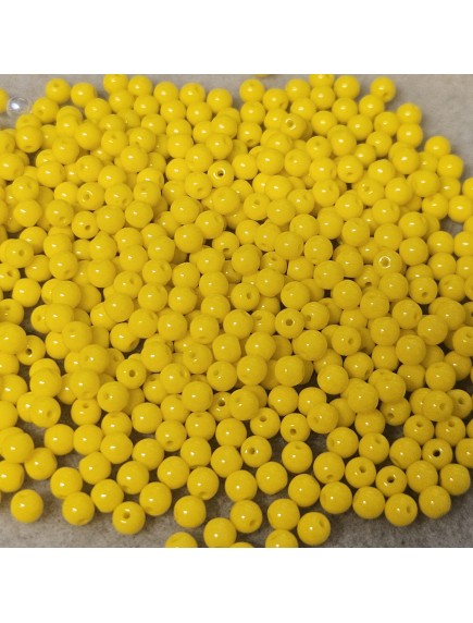 Margele Rotunde 4mm 93110 Opaque Yellow