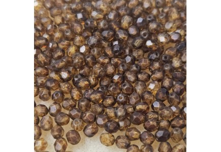 Fire Polish 4mm MT00030 Matte Crystal Picasso