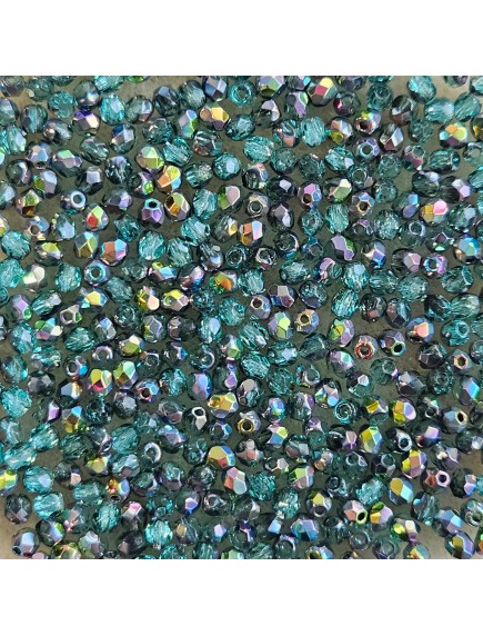 Margele Cehesti Fire-Polish 3mm V60200 Teal Vitrail Margele Cehesti Fire-Polish 3mm V60200 Teal Vitrail