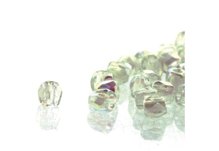Fire Polish True 2mm 98539/00030 Crystal Green Rainbow