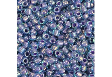 Margele Toho 11/0 1837 Inside Colour Rainbow Aqua Opaque Purple Lined