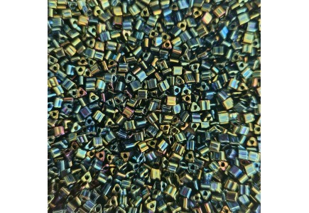 Toho Triangle 8/0 84 Metallic Iris Green Brown
