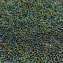 Toho 8/0 0084 Metallic Iris Green/ Brown