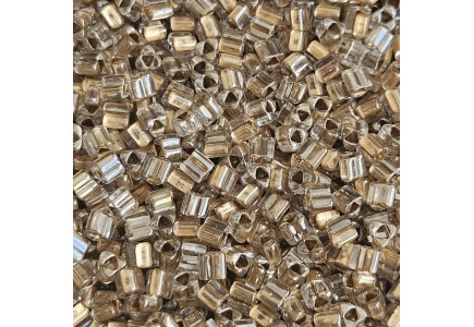 Toho Triangle 8/0 989 Gold Lined Crystal