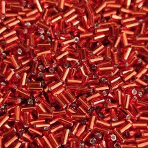 Miyuki bugle 3mm 0010 Flame Red Silver Lined