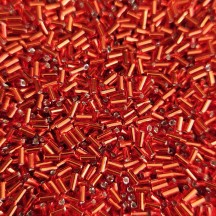 Miyuki bugle 3mm 0010 Flame Red Silver Lined