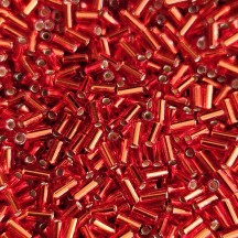 Miyuki Bugle 3mm 0011 Silver Lined Ruby