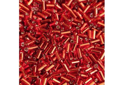 Miyuki Bugle 3mm 0011 Silver Lined Ruby