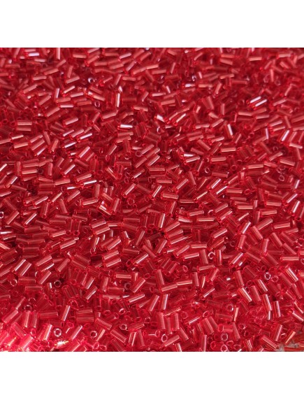 Miyuki Bugle 3mm 0140 Transparent Light Red