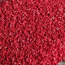 Miyuki bugle 3mm 0408 Opaque Dk Red	