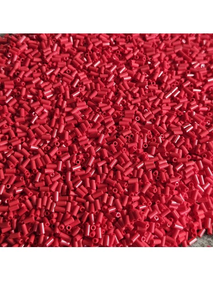 Miyuki bugle 3mm 0408 Opaque Dk Red	