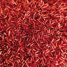 Miyuki Bugle 3mm 0011 Silver Lined Ruby