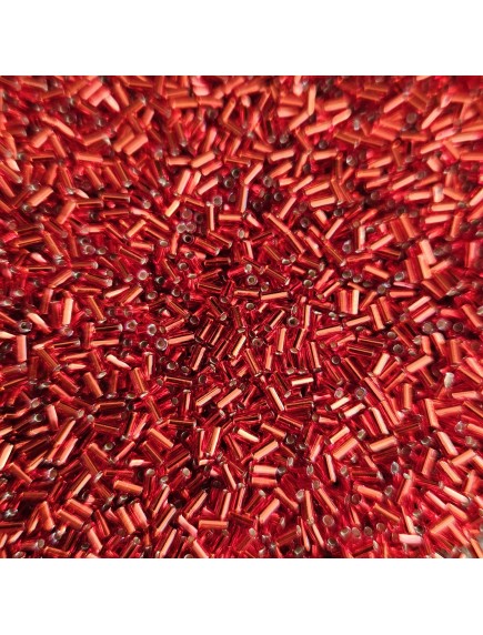 Miyuki Bugle 3mm 0011 Silver Lined Ruby