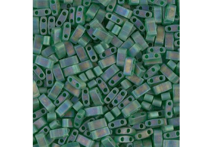 Miyuki Half Tila 0146FR Matte Transp Green AB