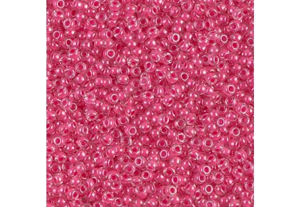 Margele de nisip Miyuki 15/0 0208 Carnation Pink Lined Crystal Margele de nisip Miyuki 15/0 0208 Carnation Pink Lined Crystal