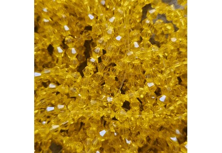 Biconice Sticla 3x3mm Yellow