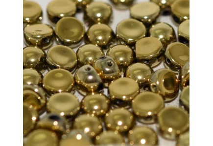 2-hole Cabochon 6 mm 26440/00030 Crystal Amber Full