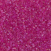 Delica 11/0 DB1743 Hot Pink Lined Crystal AB Delica 11/0 DB1743 Hot Pink Lined Crystal AB