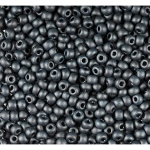 50gr Preciosa 10/0 19001/28936 Pearl Blue Dyed Black