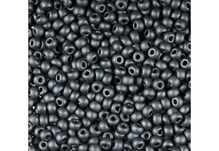 50gr Preciosa 10/0 19001/28936 Pearl Blue Dyed Black