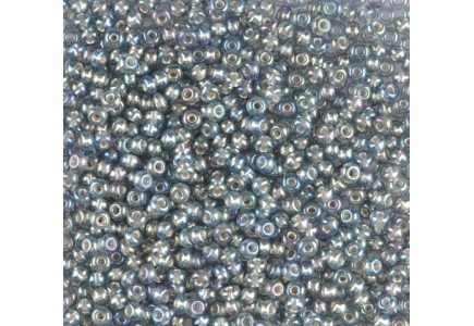 50gr Preciosa 10/0 19001/47019 Transp Gray Silver Lined Rainbow