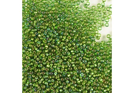 50gr Preciosa 10/0 19001/57129 Transp Green Silver Lined Rainbow 50gr Preciosa 10/0 19001/57129 Transp Green Silver Lined Rainbow