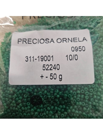 50 gr Preciosa 10/0 19001/52240 Alabaster Green