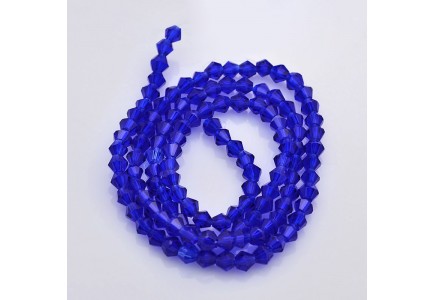 Biconice Sticla 3x3mm Dark Blue