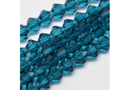 Biconice Sticla 2x3mm Steel Blue