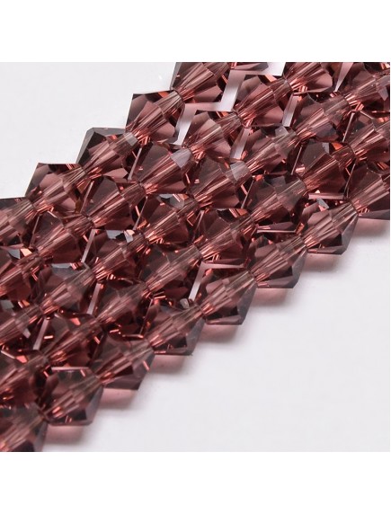 Biconice Sticla 3x2mm Indian Red