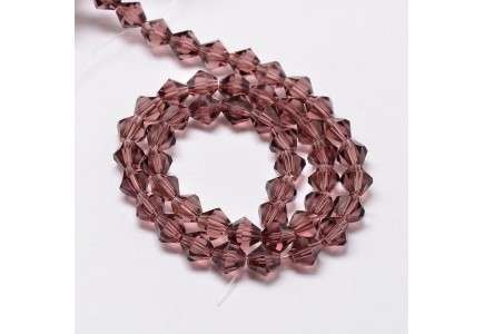 Biconice Sticla 3x2mm Indian Red