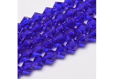Biconice Sticla 3x2mm Medium Blue