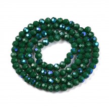 Rondele Sticla 4x3mm Green AB
