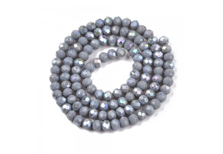 Rondele sticla 4x3mm Gray AB